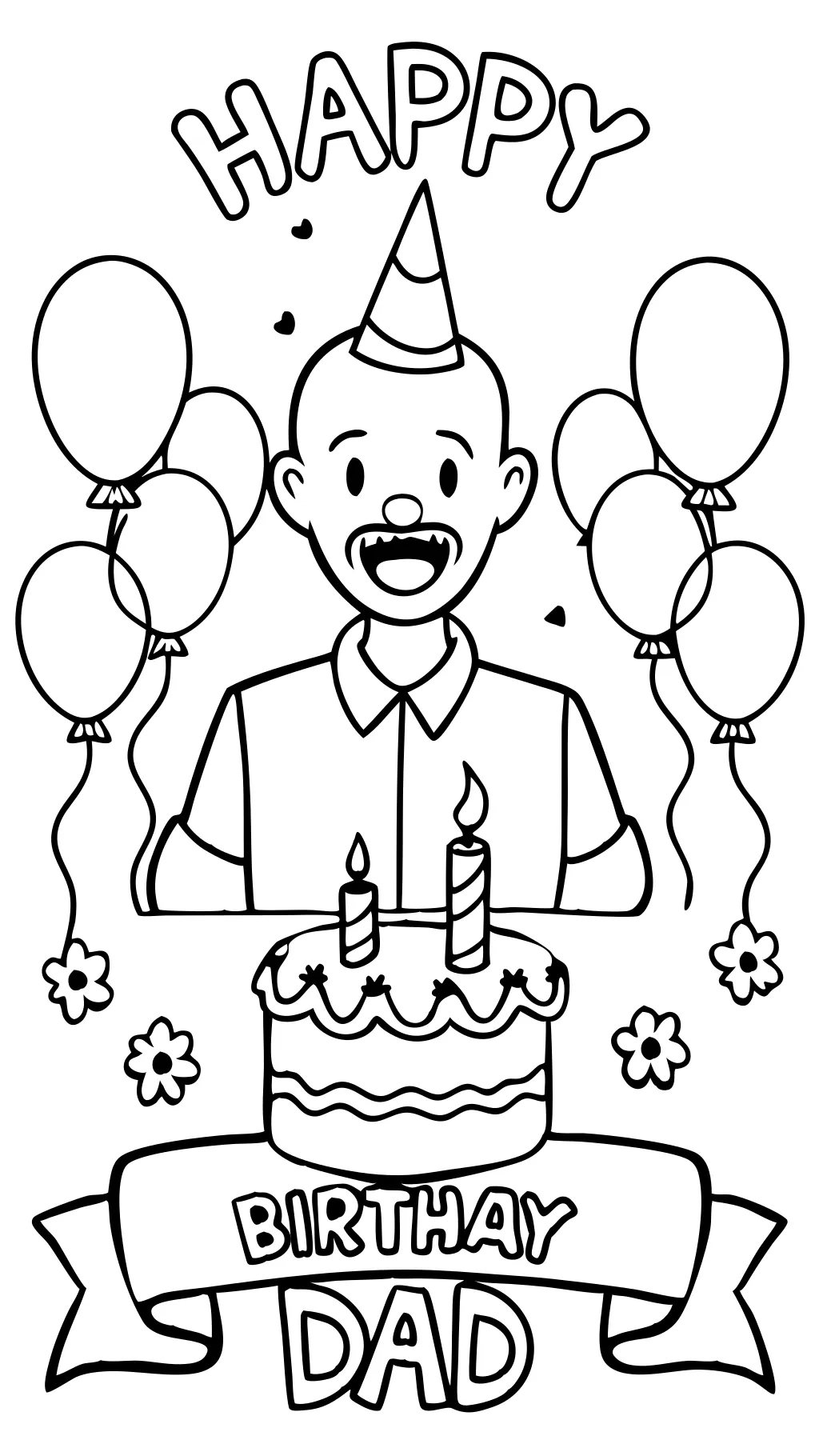 dad birthday coloring pages